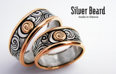 Необычные кольца Silver Beard